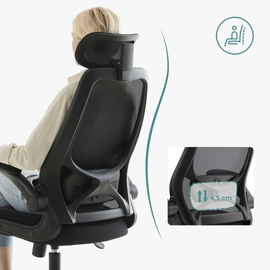 Kontorsstol – Ergonomisk och justerbar – Svart