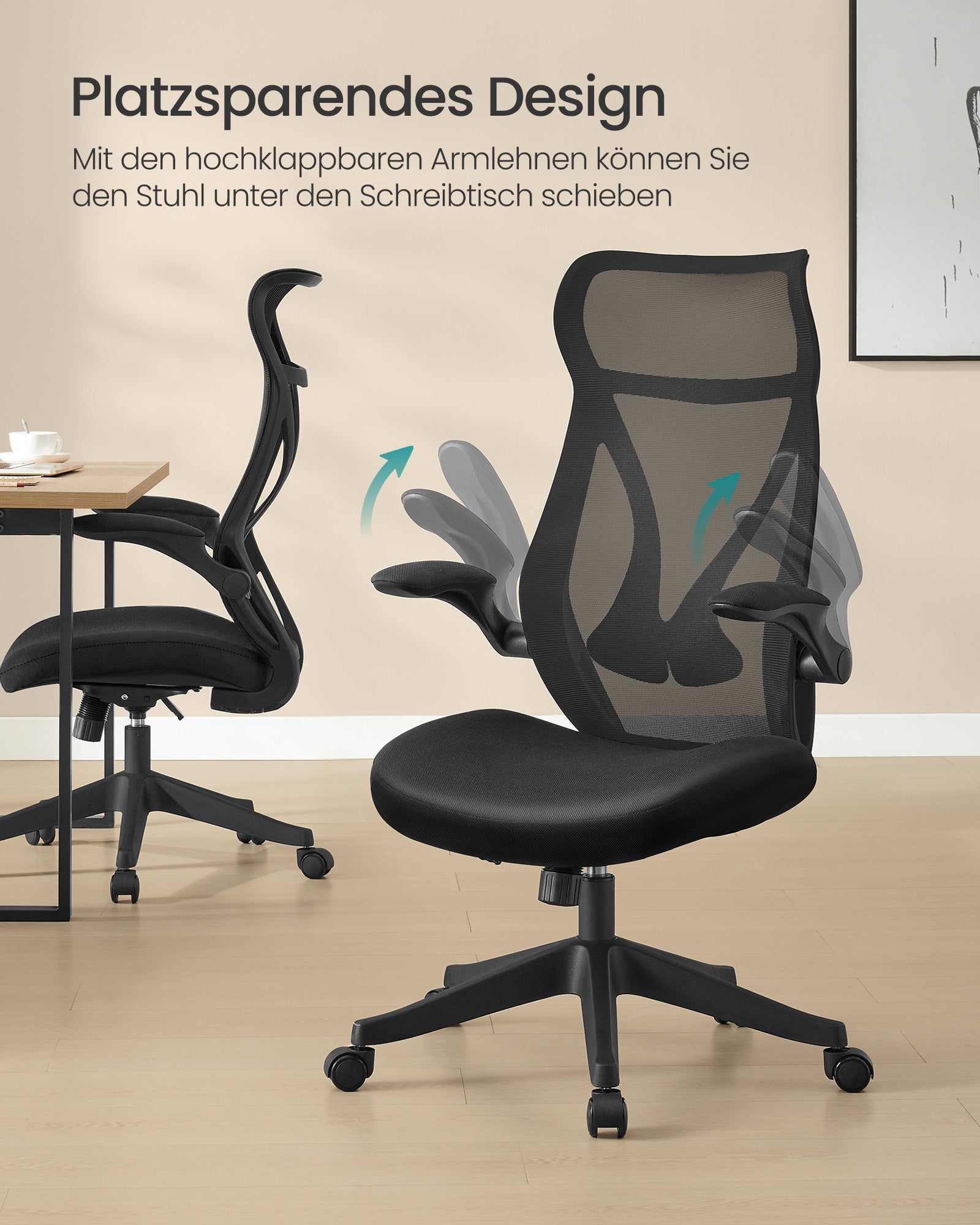 Kontorsstol med ryggstöd och armstöds bläck