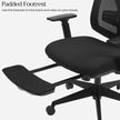 Kontorsstol – Ergonomisk med fotstöd – Svart
