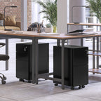 LadeBlok - Mobil container - med hjul och lås - 3 lådor - svart