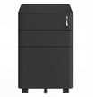 Rolcontainer - 3 Lades - Staal - Op Wielen - Zwart