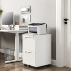 Container Drawer Unit - Mobile Cart of Drawers - Arkivskåp med 2 låsbara lådor