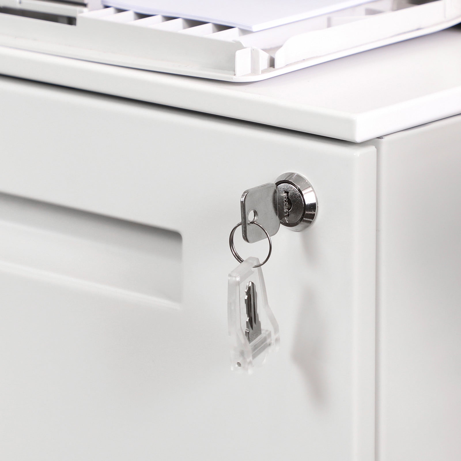 Container Drawer Unit - Mobile Cart of Drawers - Arkivskåp med 2 låsbara lådor