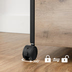 Ladeblok - Office Box med 2 lådor - på hjul - brun/svart