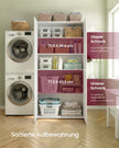 Kast - 80 x 40 x 180 cm - Sneeuwwit - Spaanplaat - Max. belasting per plank 25 kg