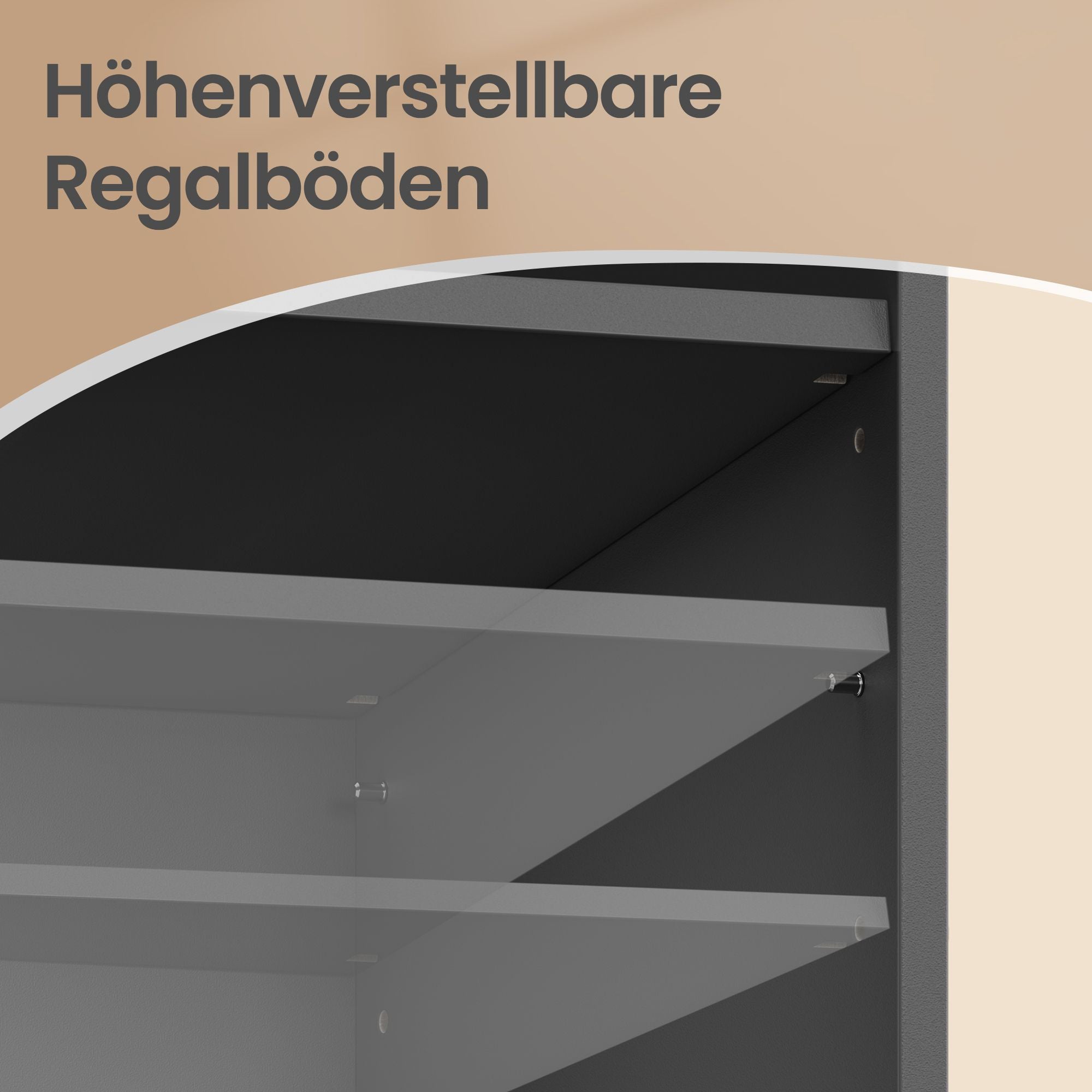 Rolcontainer - 5 Lades - Met Deur - Printerstandaard - Bruin
