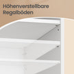 Rolcontainer - 5 Lades - Met Deur - Printerstandaard - Wit