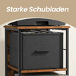 Arkivskåp – 2 lådor – Skrivarställ – Vintage Brun-Ink Svart
