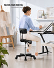 Zadelkruk - Ergonomisch - Op Wielen - 360° Draaibaar - Inktzwart