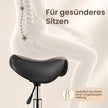 Zadelkruk - Ergonomisch - Op Wielen - In Hoogte Verstelbaar - Zwart