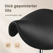Zadelkruk - Ergonomisch - Op Wielen - In Hoogte Verstelbaar - Zwart