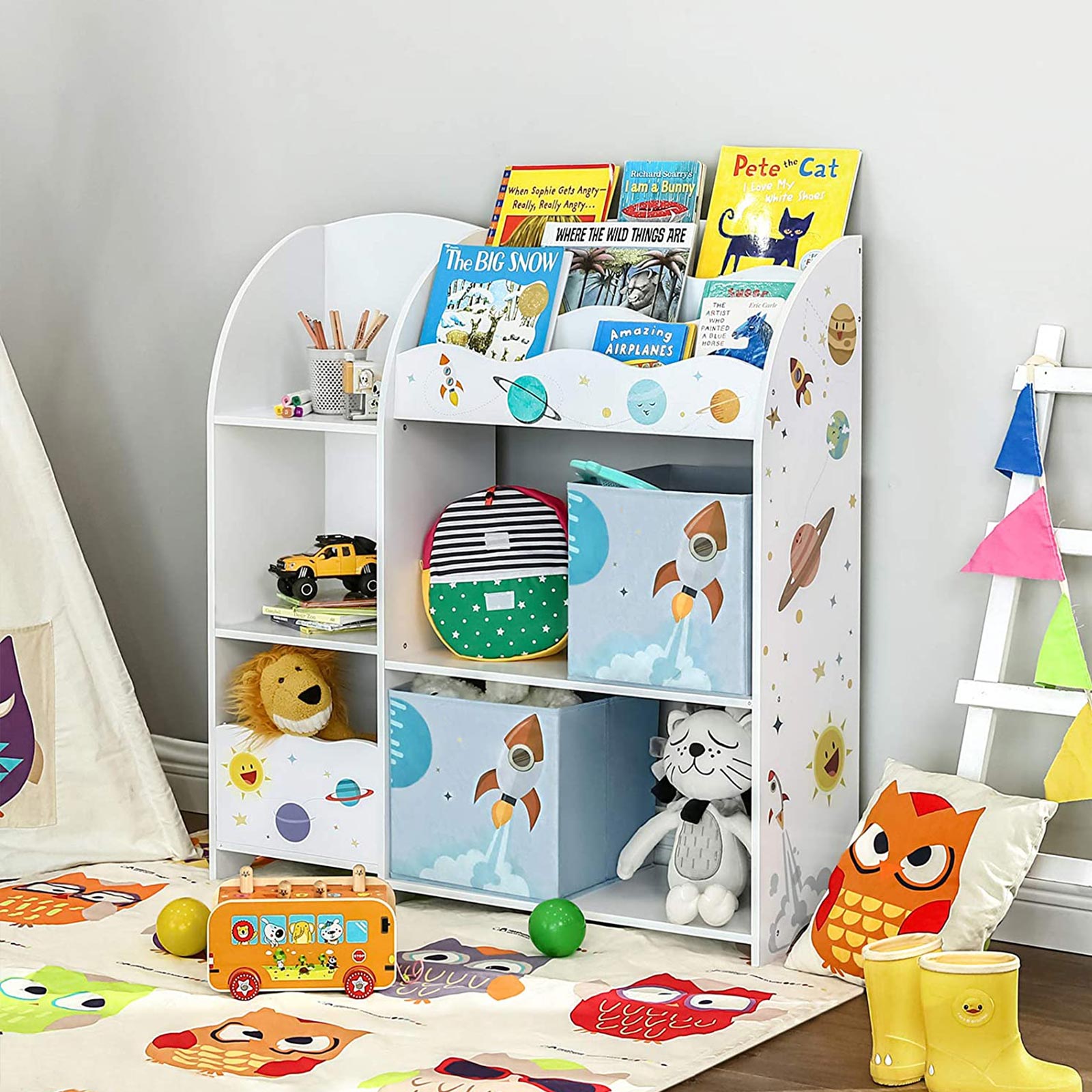 Arrangör - Children's Room Capboard - Toys and Books Storage - White