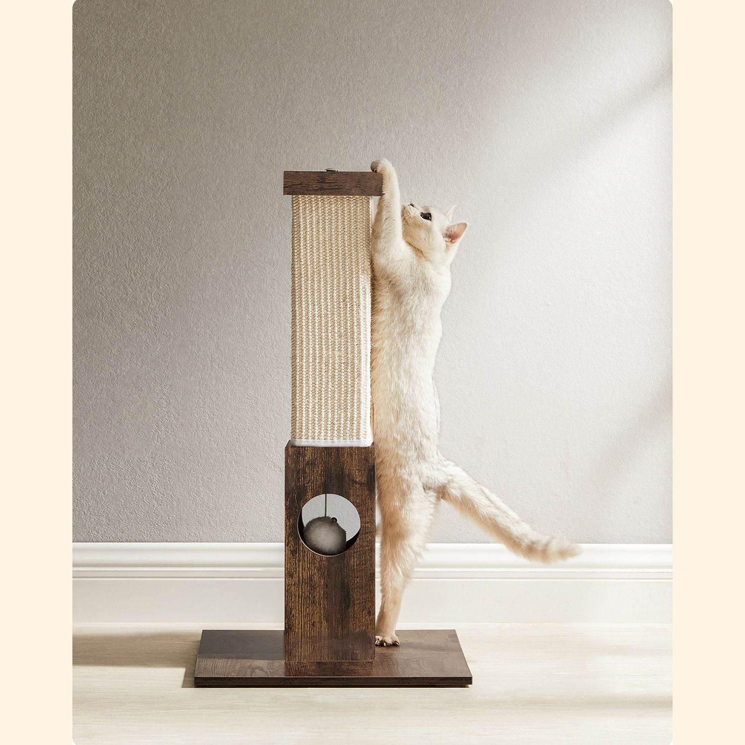Scratching Post - med Toy - Sisaltouw - 73 cm - Brown
