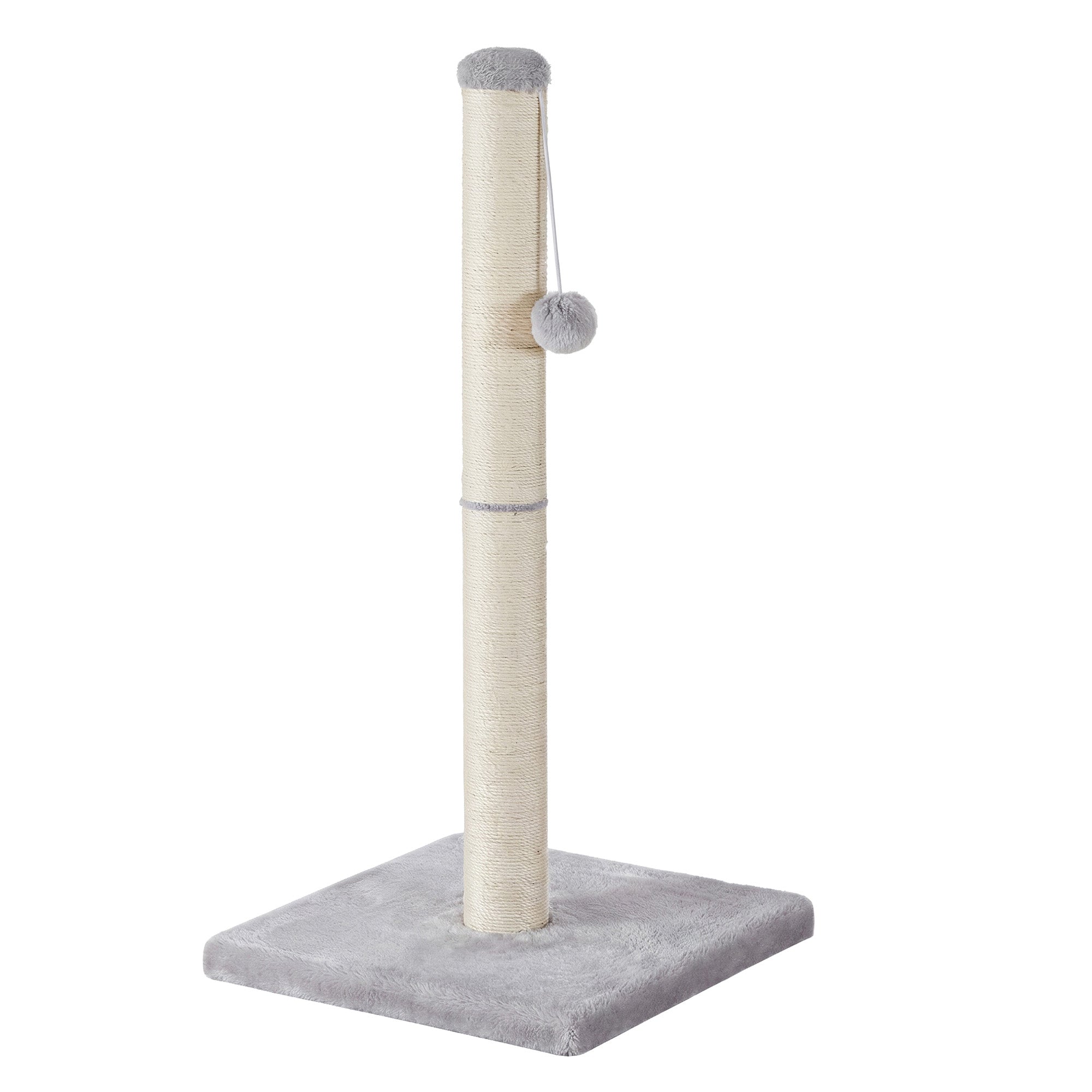 Krabpaal - 84 cm - Natuurlijk Sisal - Met Speeltjes - Lichtgrijs