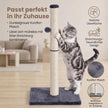 Krabpaal – Natuurlijk Sisal – Met Speelbal – 84 cm Hoog – Donkergrijs