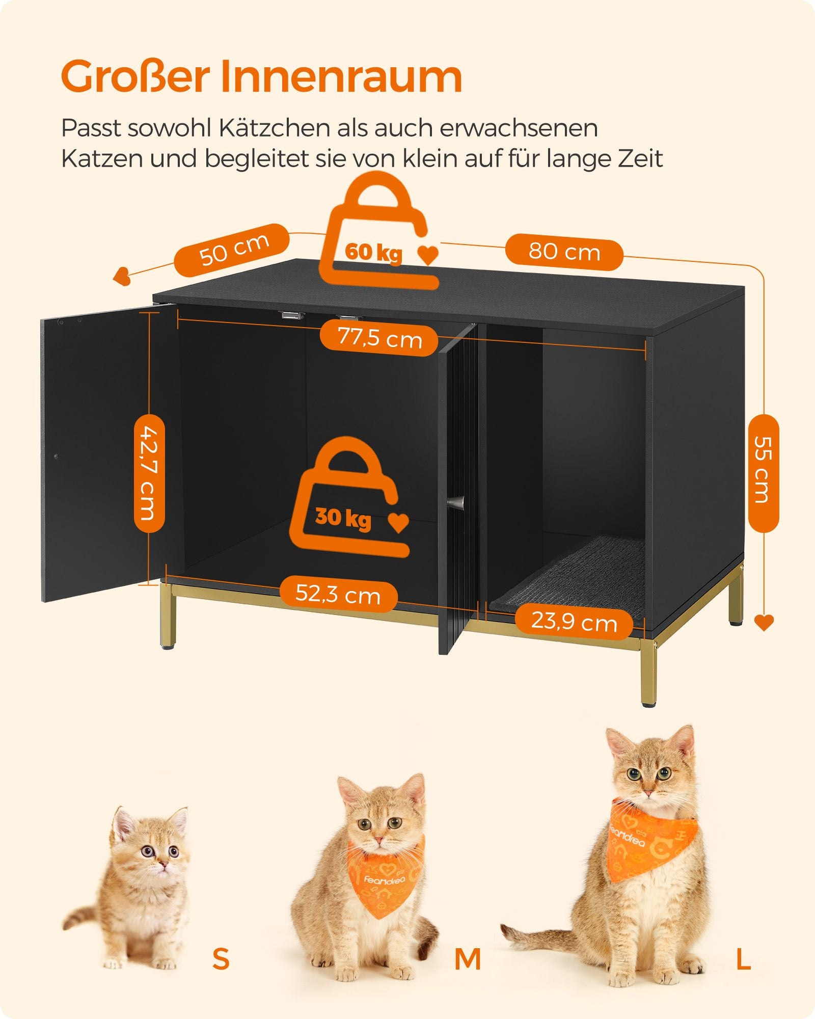 Cat Bakery med krabbmatta och gyllene ben