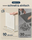 Kattenbakmeubel - 55 x 50 x 50 cm - spaanplaat en MDF - vintage wit-honingbruin - maximaal 50 kg