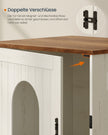 Kattenbakmeubel - 55 x 50 x 50 cm - spaanplaat en MDF - vintage wit-honingbruin - maximaal 50 kg
