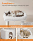 Krabpaal – Met Krabplank en Kattenhol – Pluche en Sisal – 86 cm – Crèmewit