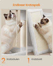 Krabpaal – Met Krabplank en Kattenhol – Pluche en Sisal – 86 cm – Crèmewit
