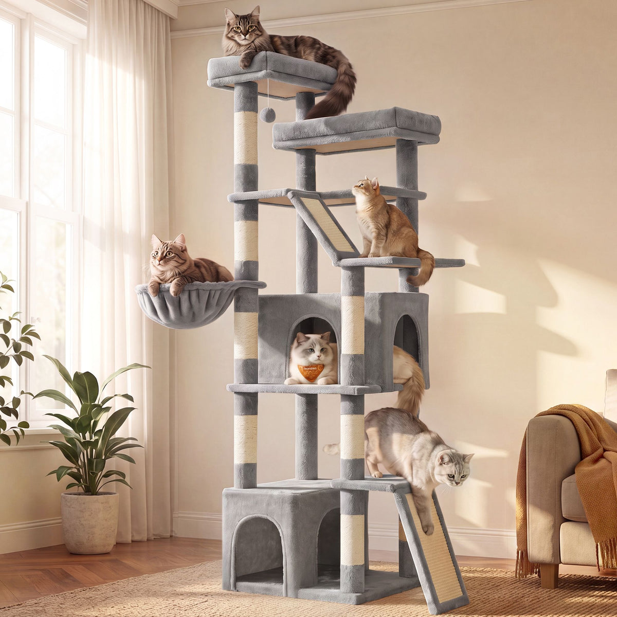 Cat Tree - With Sisal Posts and Perches
