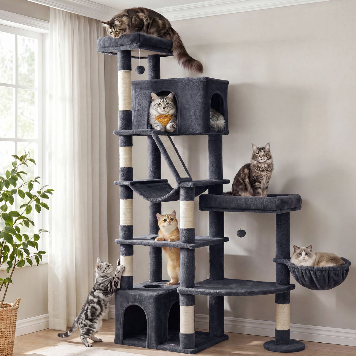 Cat Tree - With Sisal Posts and Perches