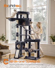 Krabpaal - Met Sisalstammen en Rustplateaus - Voor Grote Katten - Donkergrijs - 105 x 45 x 202 cm