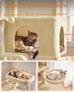 Krabpaal - Met Sisalstammen en Rustplateaus - Voor Grote Katten - Beige - 55 x 45 x 206 cm