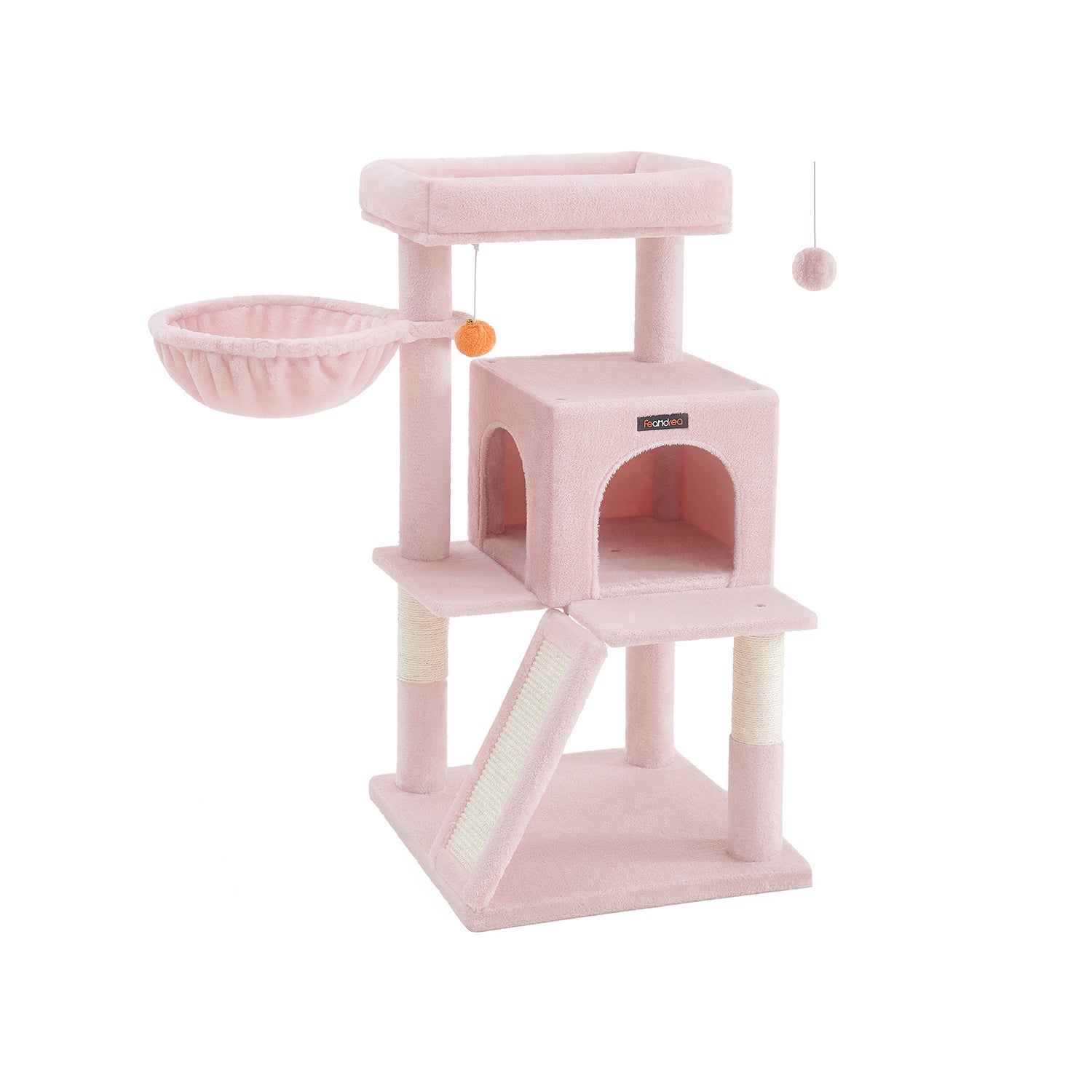 Skrapstolpe – Stor plattform – Pastellrosa