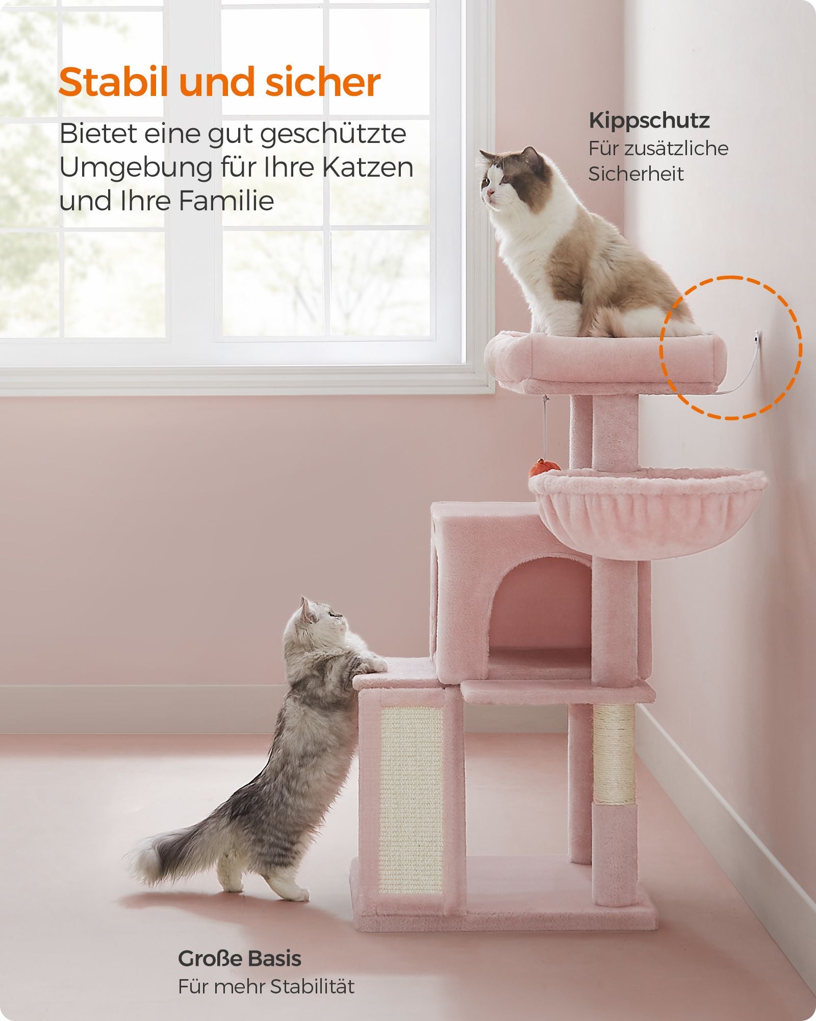 Skrapstolpe med stor plattformspastellrosa