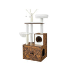 Scratching Post - med kullskåp - Vintage Design - Brown