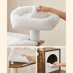 Scratching Post - med kullskåp - Vintage Design - Brown