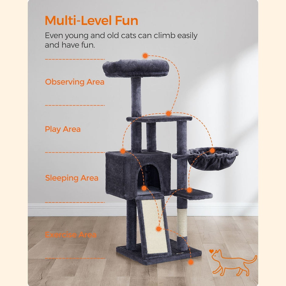 Skrapstolpe – Multi-level – Mörkgrå
