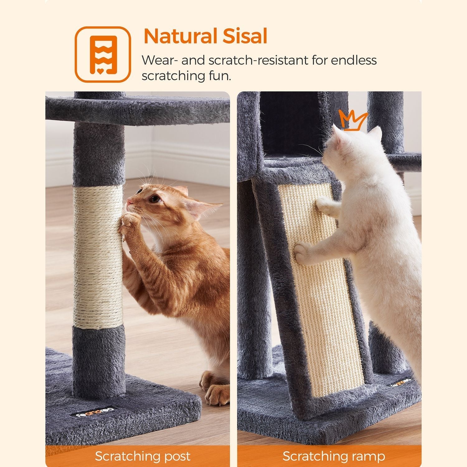 Skrapstolpe – Multi-level – Mörkgrå