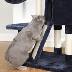 Scratching Post - med mjuk plysch - 104 cm - blå