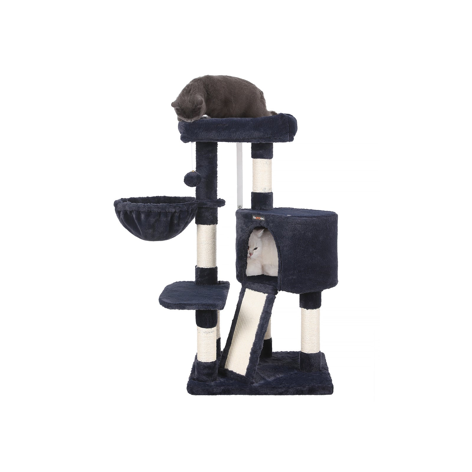 Scratching Post - med mjuk plysch - 104 cm - blå