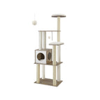 Scratching Post - Cat Tree - Med avtagbara kuddar - Modern - Vintage Brown