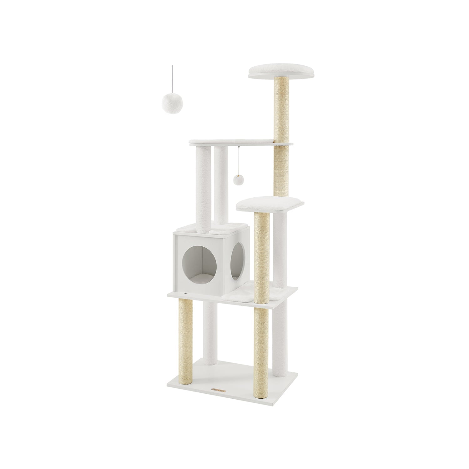 Scratching Post - Cat Tree - Med avtagbara kuddar - Modern - Vintage Brown