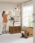 Skrapning efter 170 cm hög med vintage Brown Cat Bakery