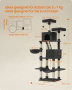 Stor repor efter 206 cm högmultivel-bläck svart