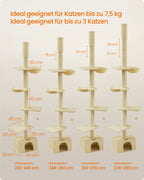 Skrapning efter taket högt 231-291 cm i höjdjusterbar beige