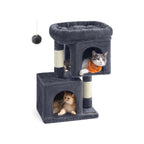 Scratching Post - Cat Tree - med stor plattform - 67 cm hög - beige