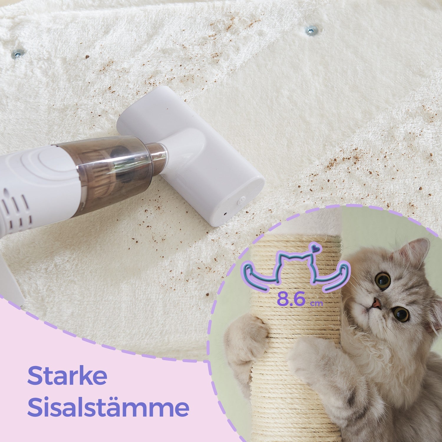 84 cm Hög skrapstolpe, skrapstolpe för stora katter, stor visningsplattform