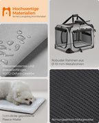 Dog Box M tillverkad av Oxford -tyg med rökgrå handtag