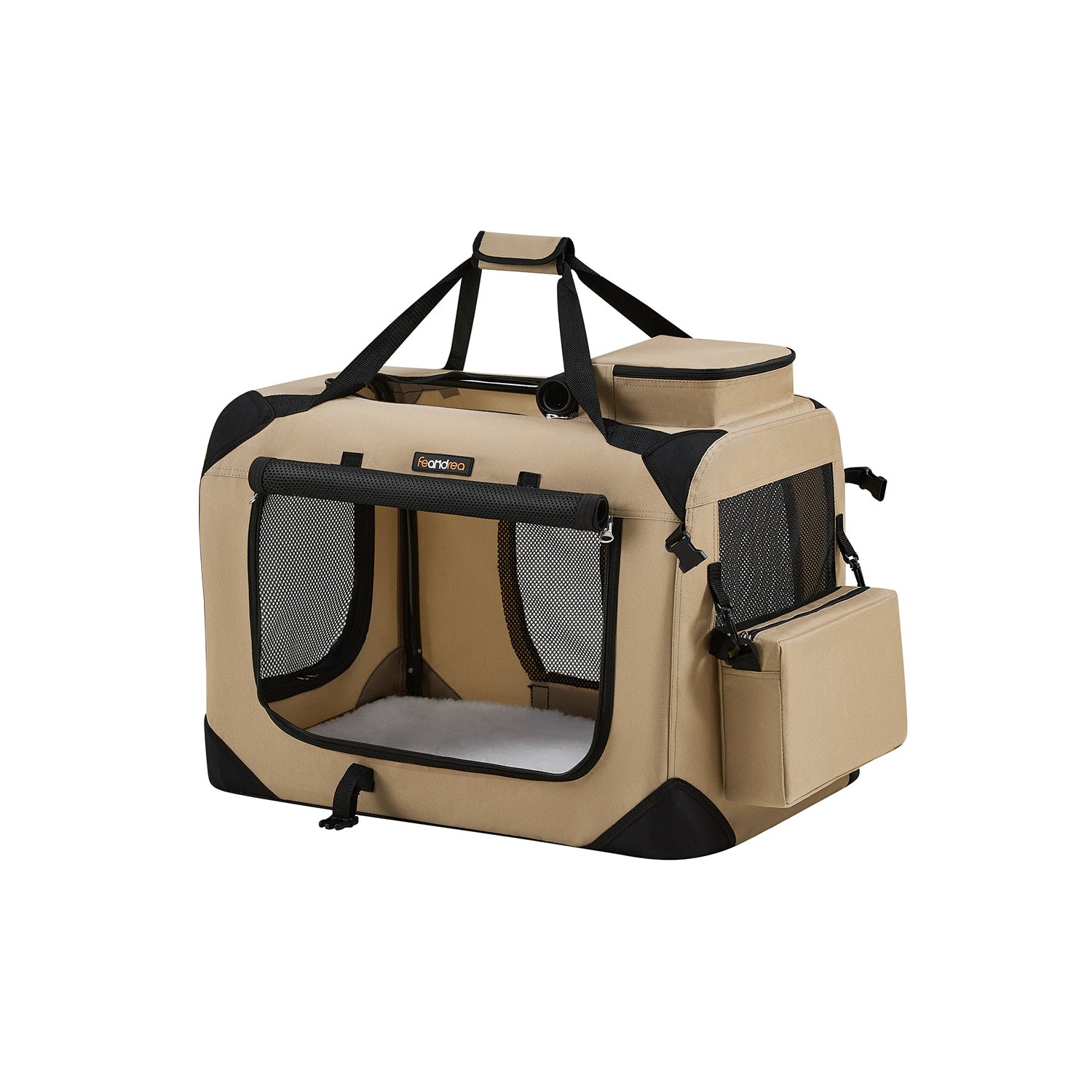 Dog Box M tillverkad av Oxford -tyg med rökgrå handtag