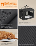 Hundlåda - med handtag - black metal ram