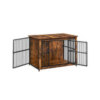 Hundbur - Dog Sleep Cage - Hundbur - med 2 dörrar - Brown