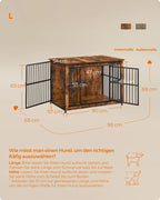 Hundbur - Dog Sleep Cage - Hundbur - med 2 dörrar - Brown