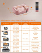 Hundsäng - linne look - för små hundar - pastellrosa