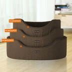 Hundsäng - med hög kant - 92 x 72 x 28 cm - brun